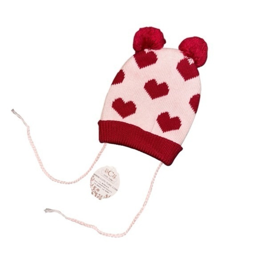 ▶️ Cute-ture ◀️ Heart Hat Girls 1 -2 years